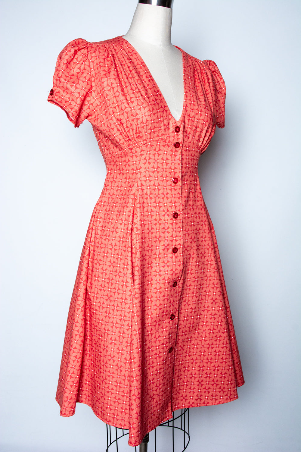 Millie Dress - Trellis, Red *sale