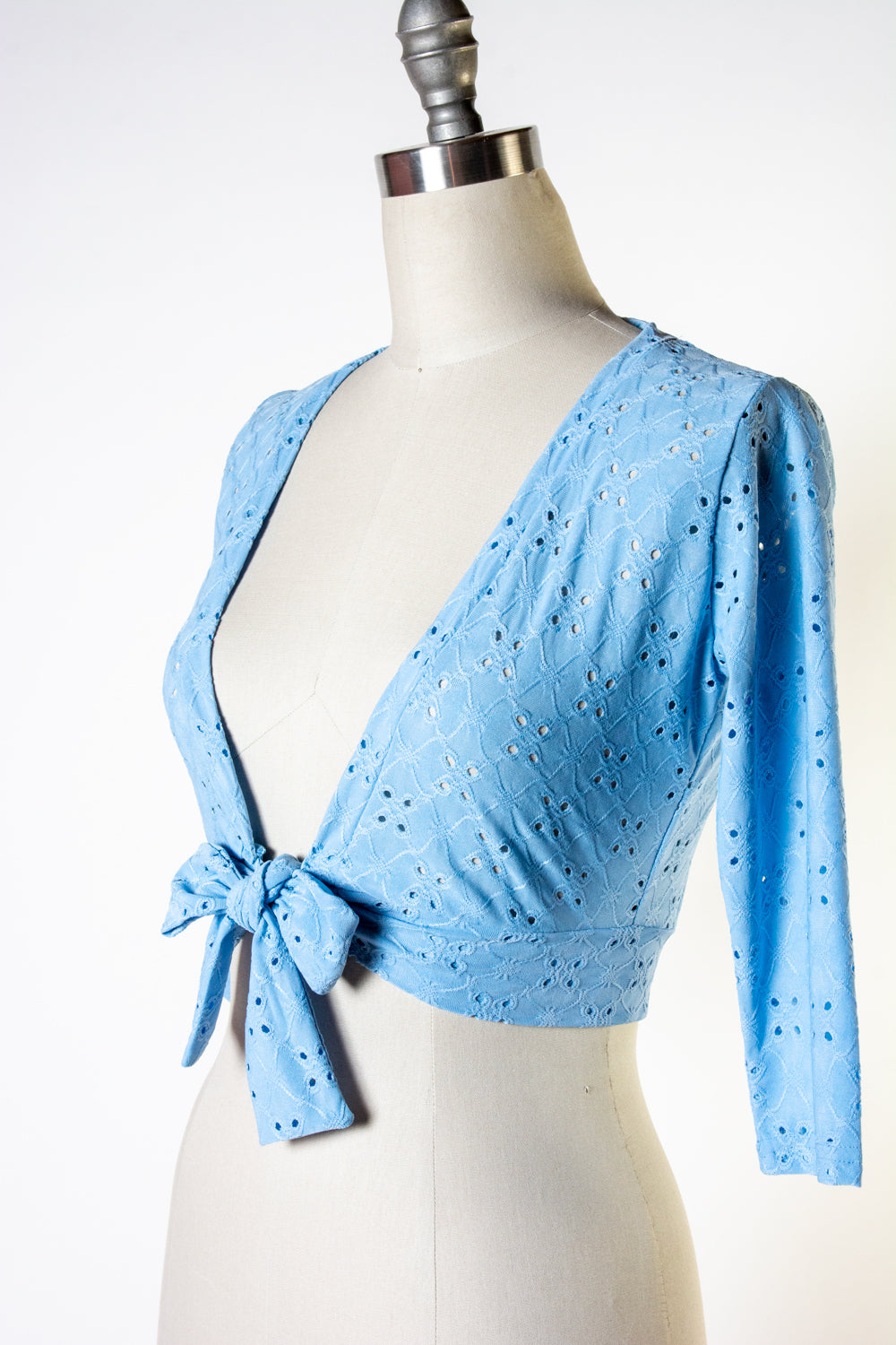 Sweet Sweater - Stretch Eyelet, Light Blue