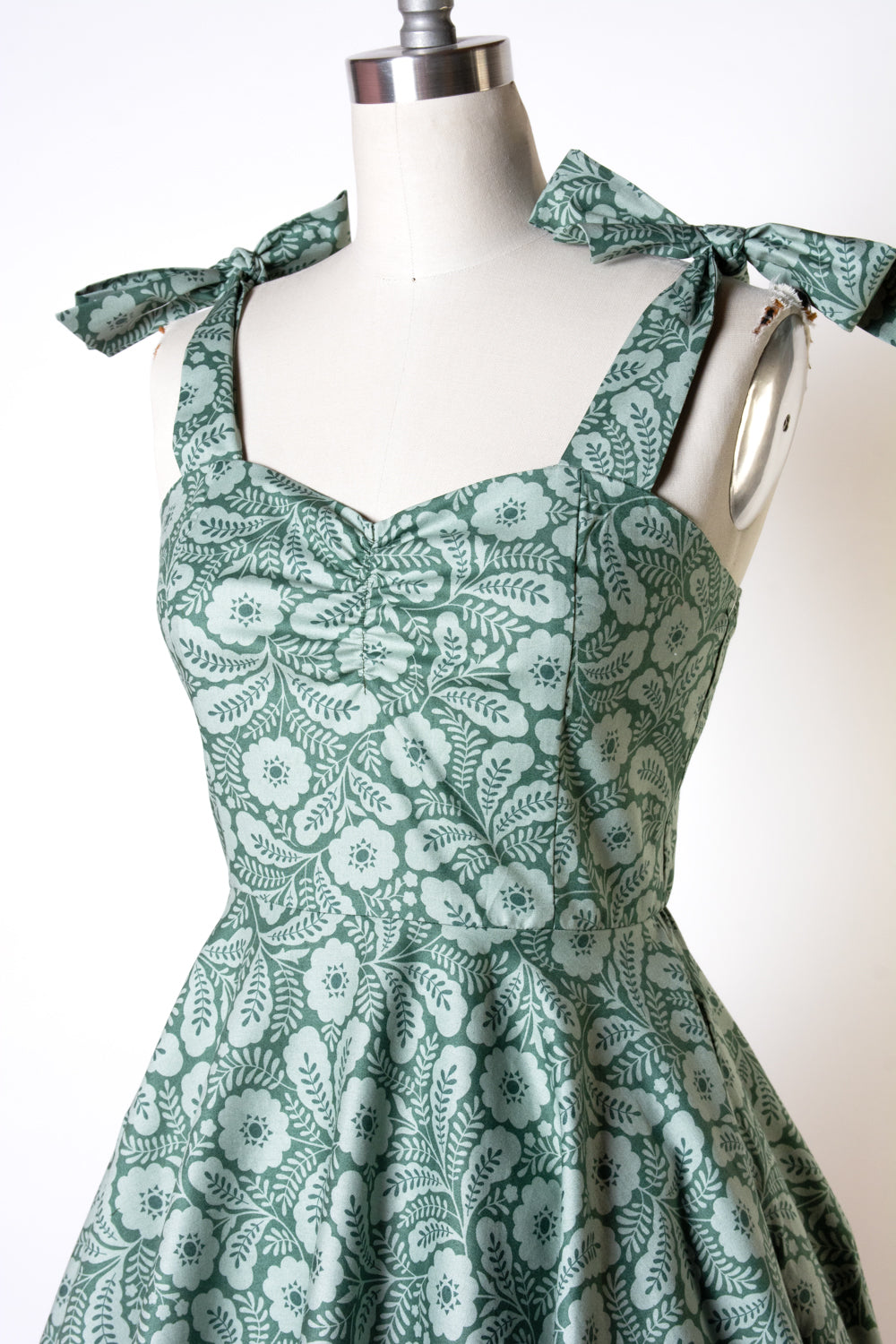Sarah Swing Dress- Tonal Flower, Green *sale