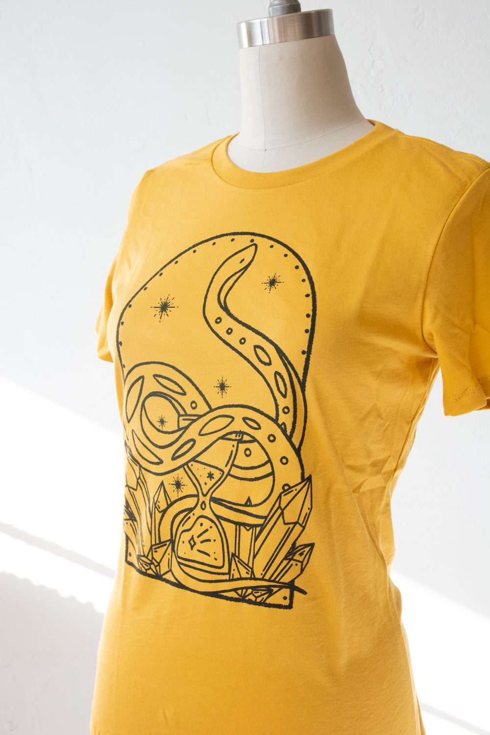 Graphic Tee- Serpent of Time, Mustard