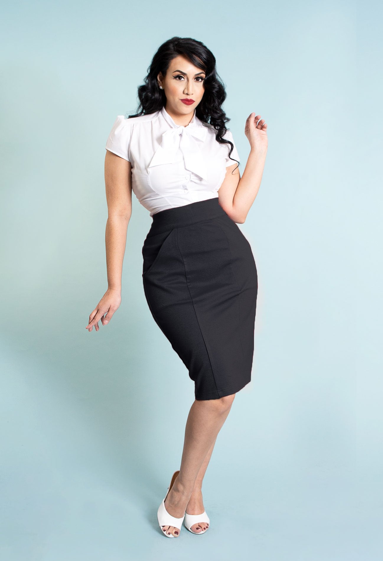 Princess Pencil Skirt - Black - Heart of Haute