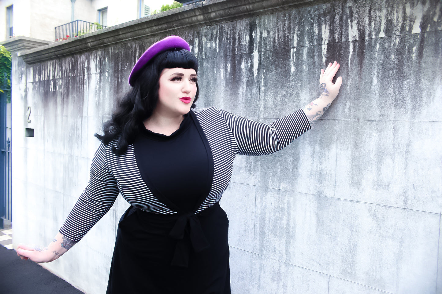 Sweet Sweater- Black & White Stripe