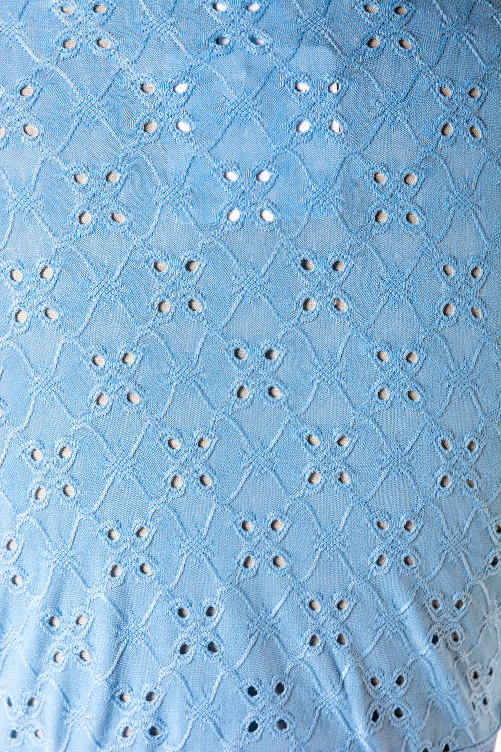 Sweet Sweater - Stretch Eyelet, Light Blue