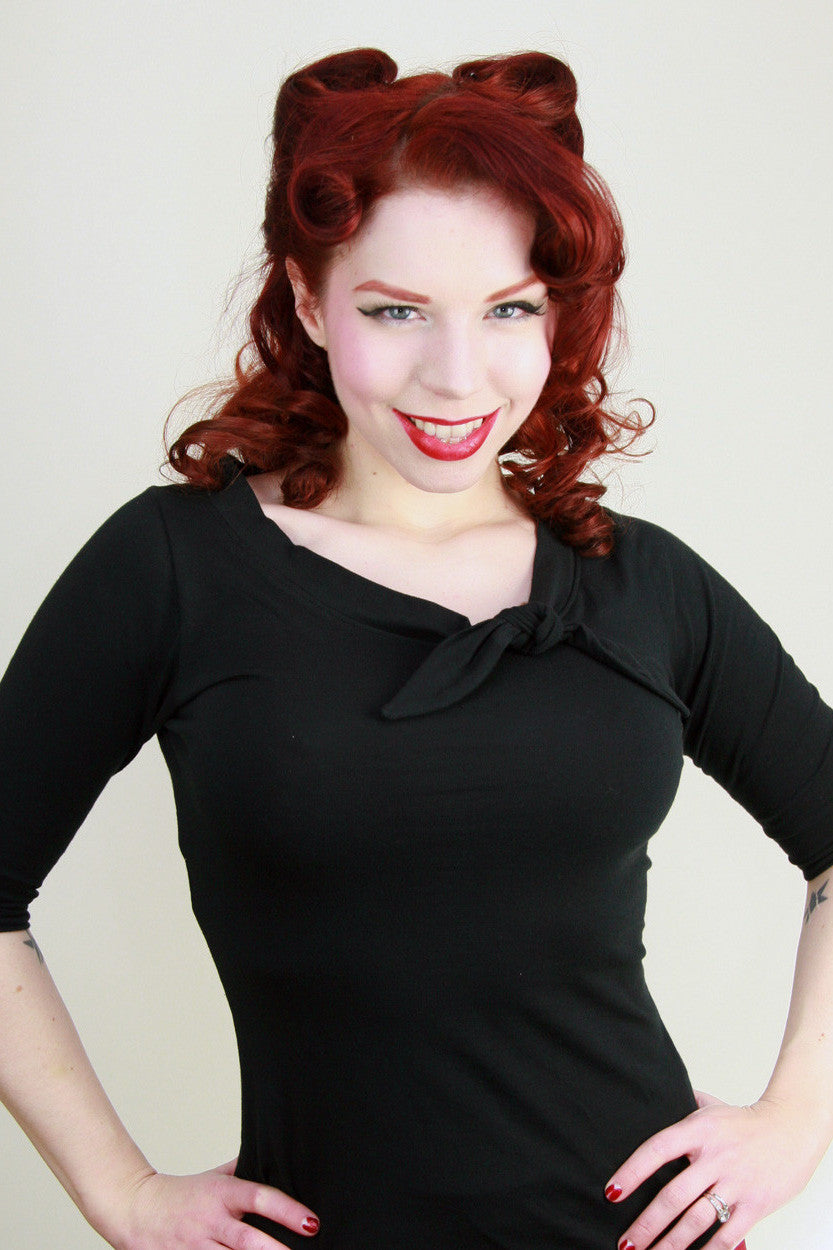 Lily Top - Black - Heart of Haute