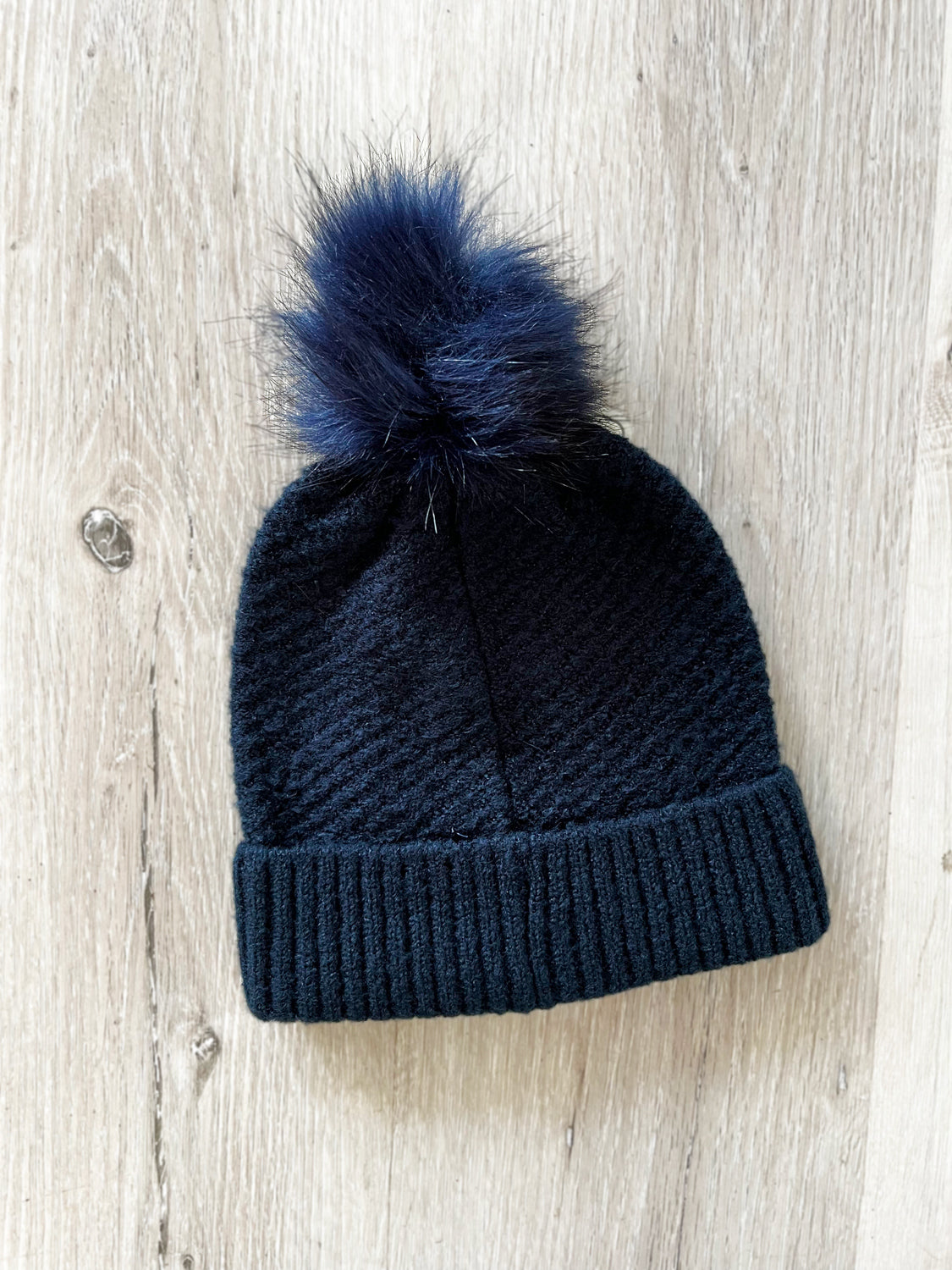 Posh Pom Pom Beanie- Navy