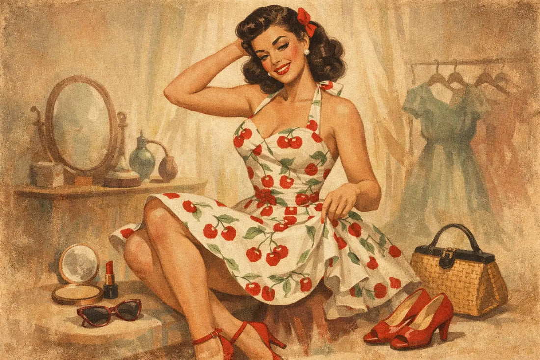 Cherry Print Pinup Dress Styling That Pops
