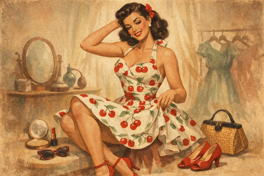 Cherry Print Pinup Dress Styling That Pops