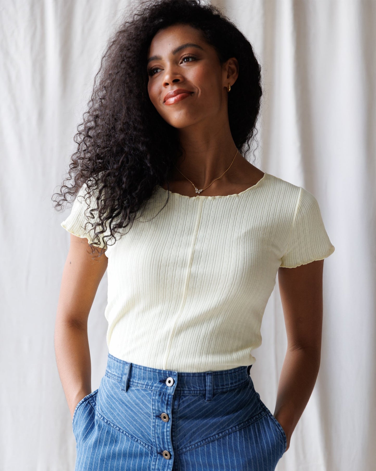 Simplicity Tee by Downeast, Pale Yellow, size S
