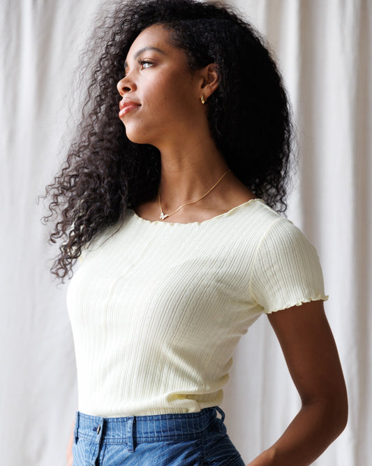 Simplicity Tee by Downeast, Pale Yellow, size S