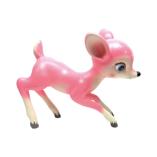 14" Pink Retro Playful Deer by December Diamonds