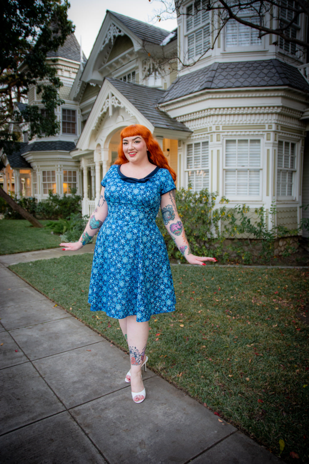 Beverly Dress-  Snowflakes *sale