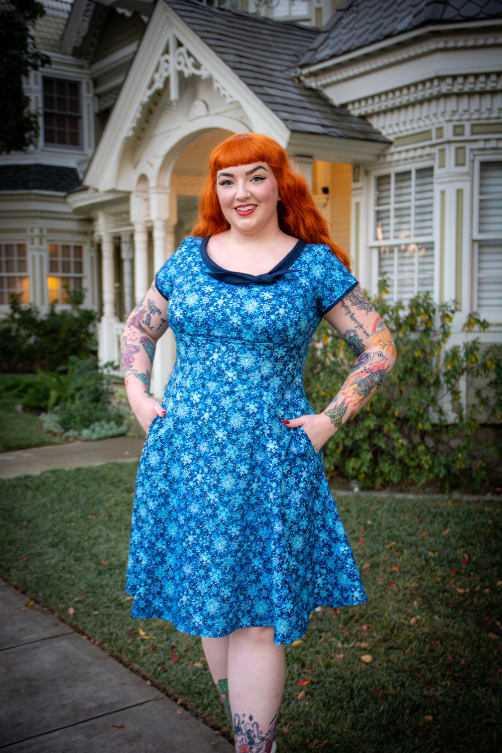 Beverly Dress-  Snowflakes *sale