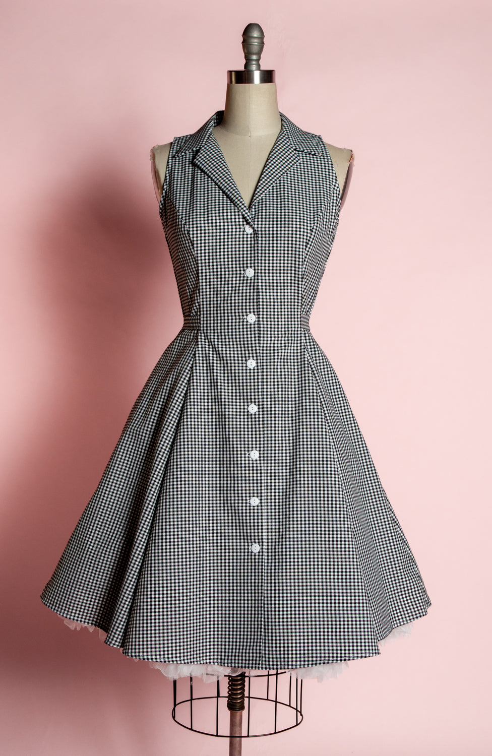 Betty Lou Dress - Black Gingham