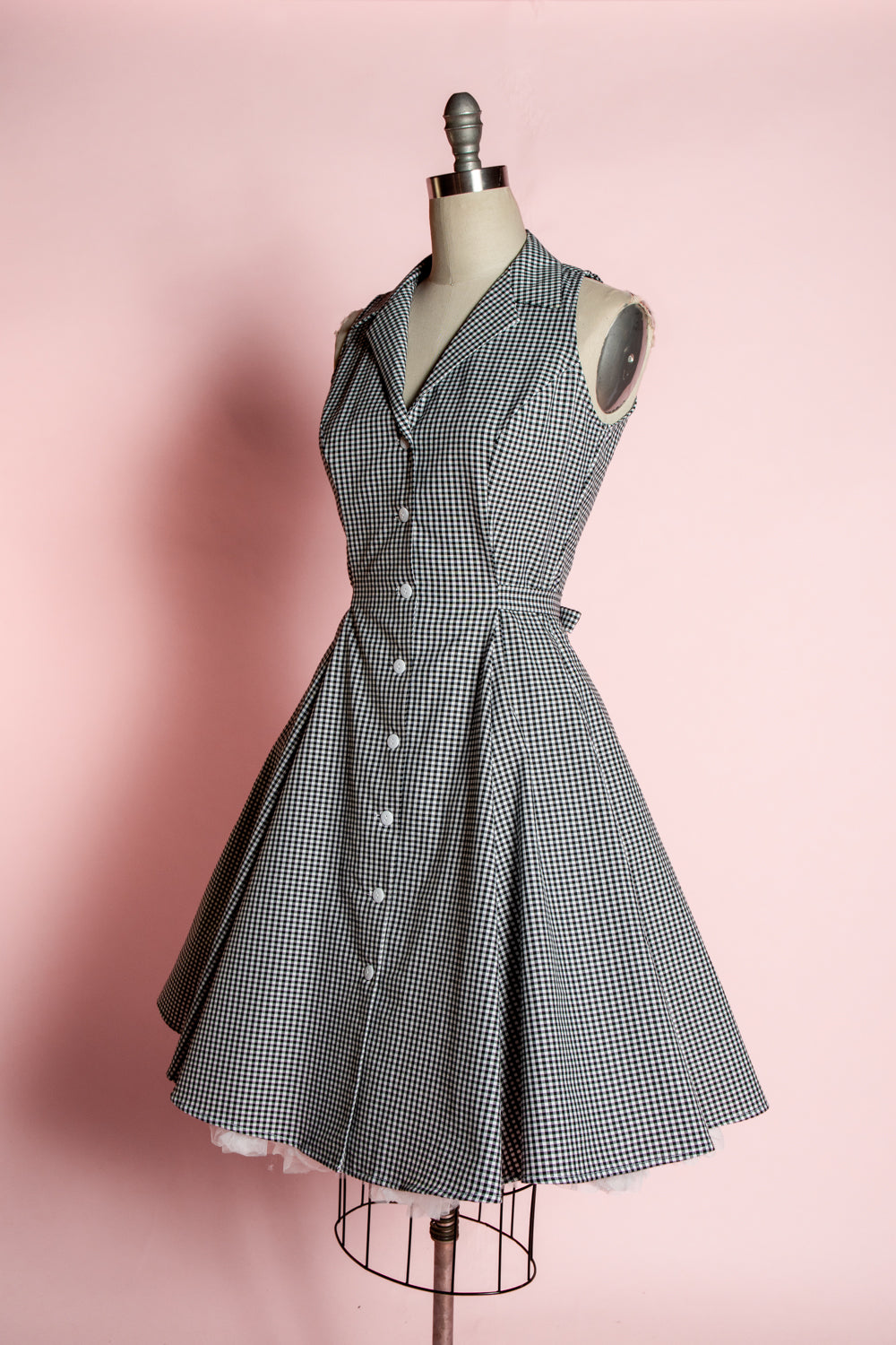 Betty Lou Dress - Black Gingham