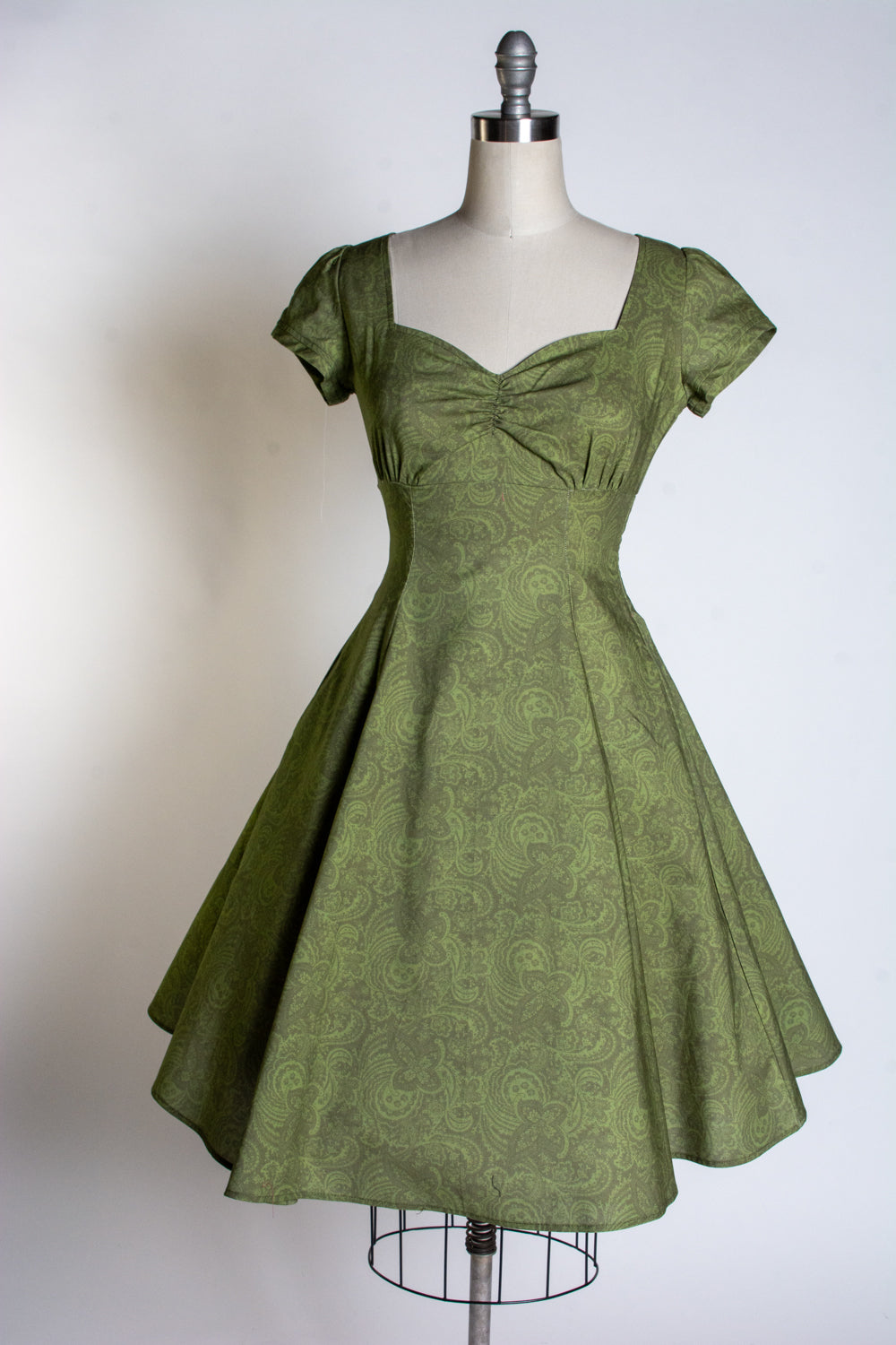 Bianca Dress - Tonal Paisley, Moss *sale