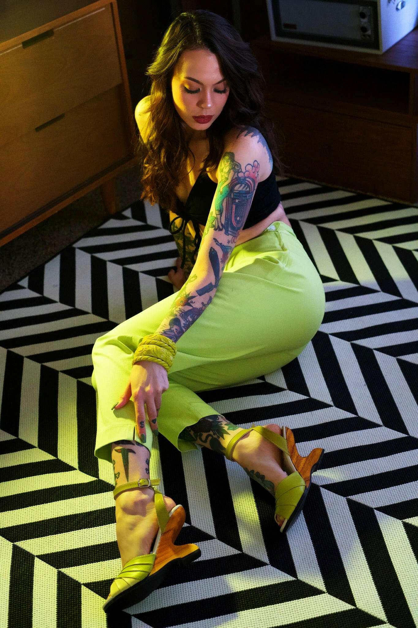 the Boom Boom Wedge - in Lemon Lime