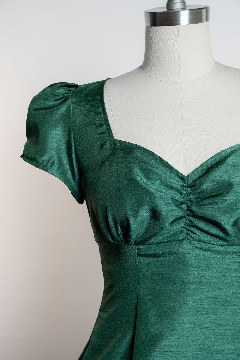 PRE-ORDER  Bree Dress- Shantung, Green