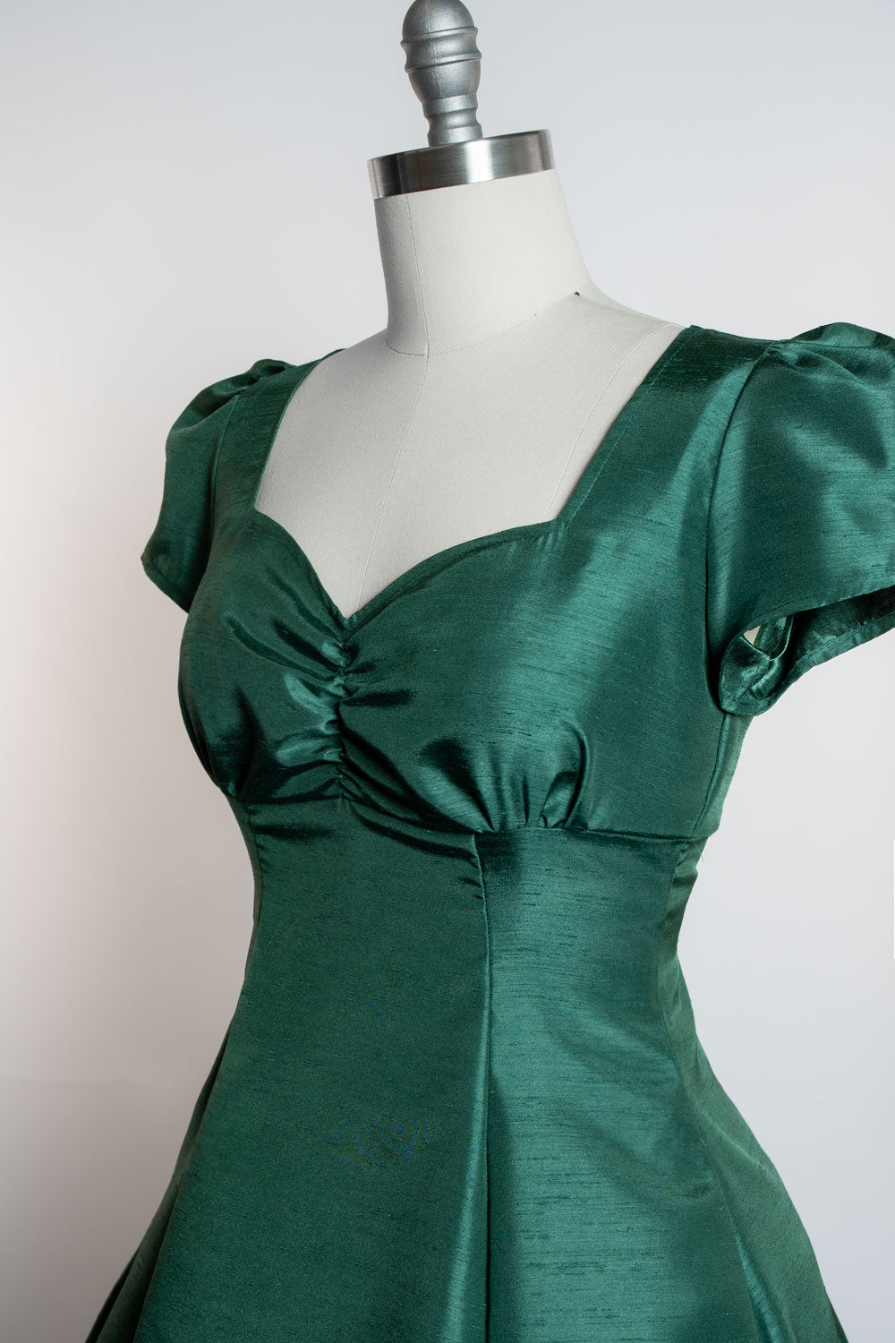 PRE-ORDER  Bree Dress- Shantung, Green