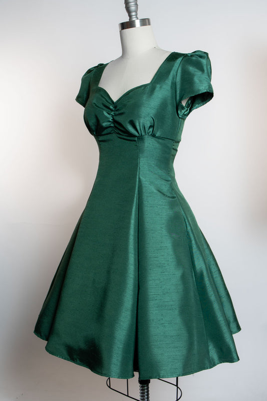 PRE-ORDER  Bree Dress- Shantung, Green