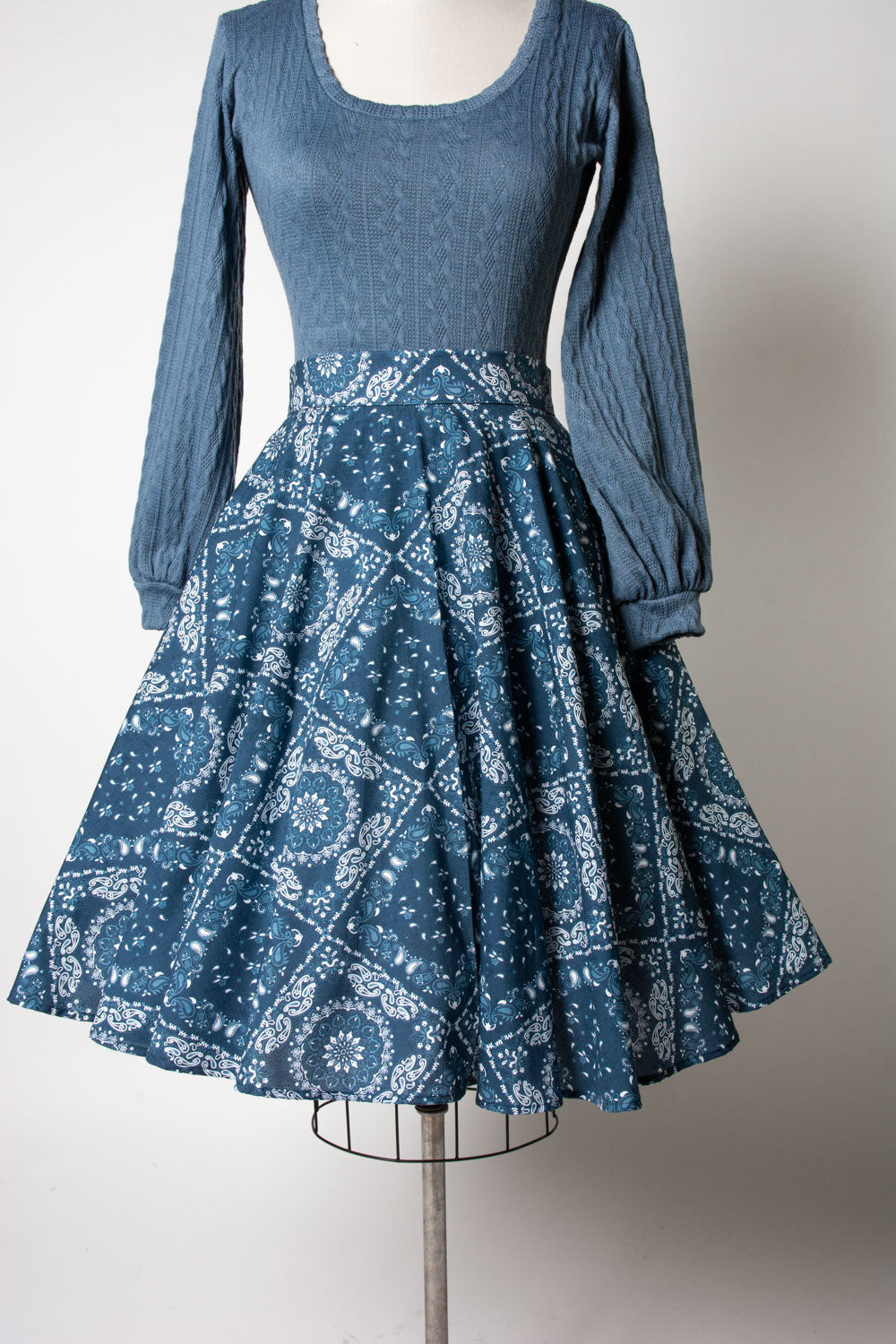 Haute Circle Skirt - Bandana, Blue