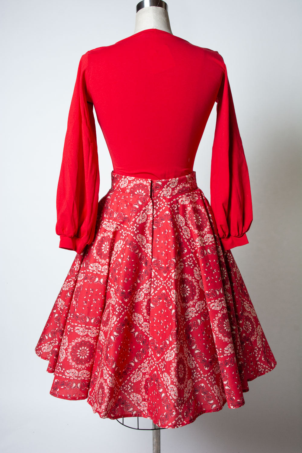 Haute Circle Skirt - Bandana, Red