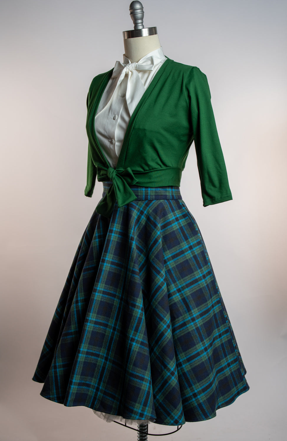 Haute Circle Skirt - Flannel, Blue & Teal Plaid