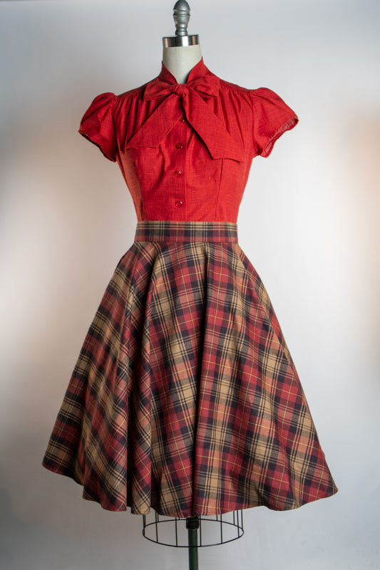 Haute Circle Skirt - Flannel, Spiced Latte Plaid
