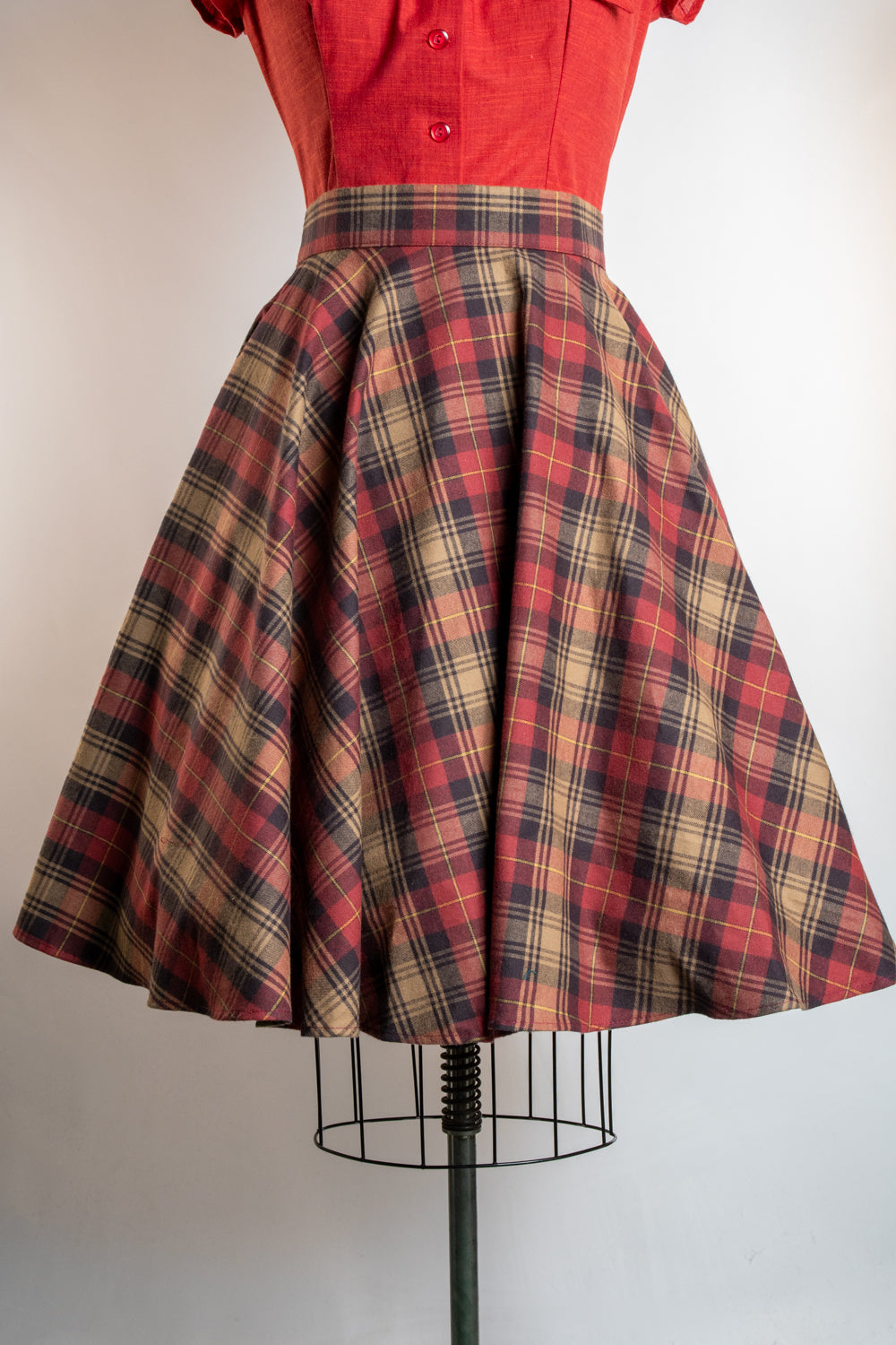 Haute Circle Skirt - Flannel, Spiced Latte Plaid