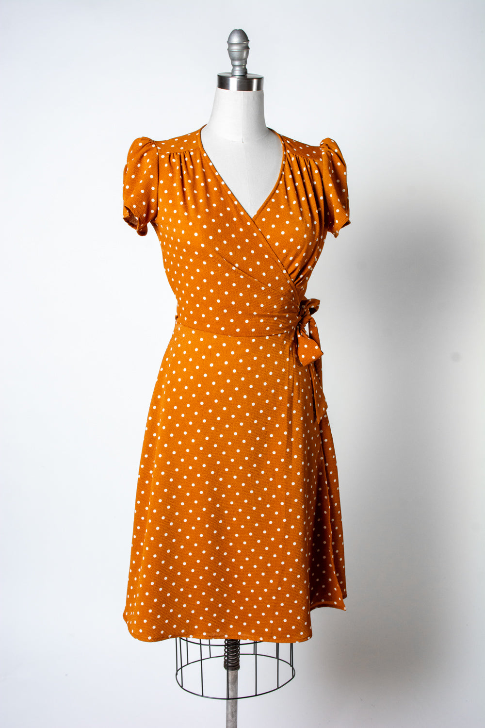 Rayleine Dress- Mustard Dot