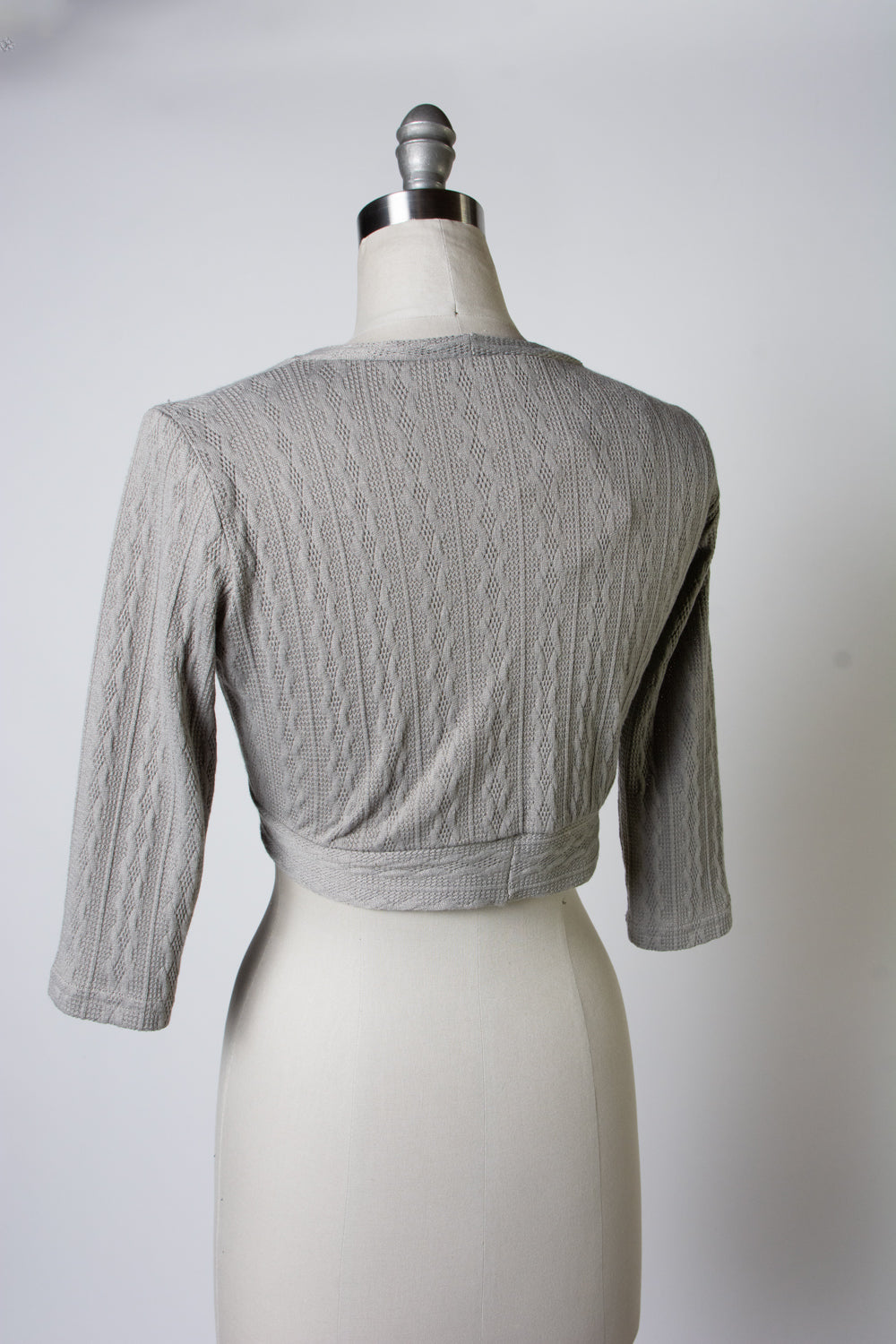 Sweet Sweater- Cable Knit, Silver
