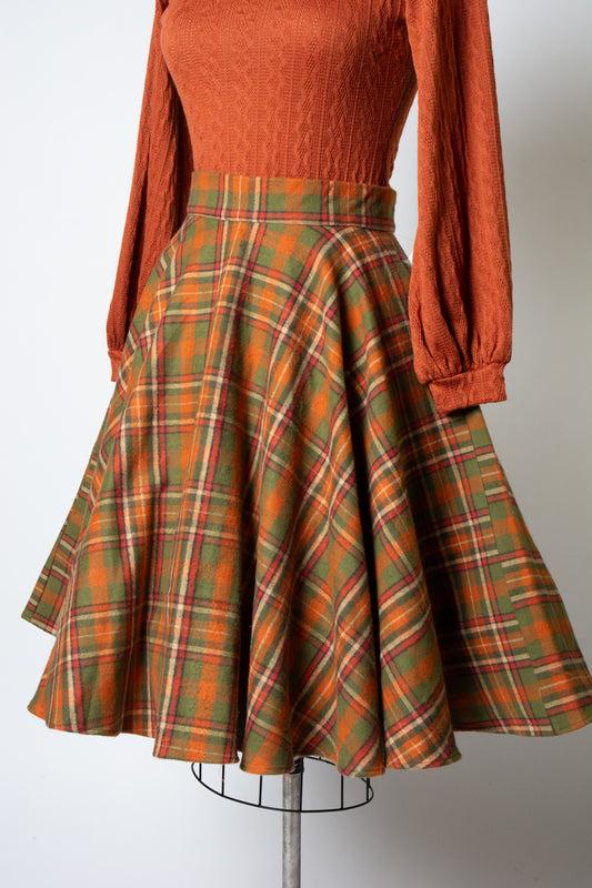 Haute Circle Skirt - Flannel, Autumn Plaid