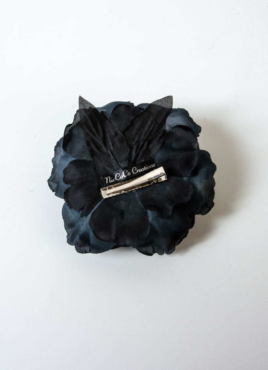 Black Peony Hair Flower by NicCoCo Creations