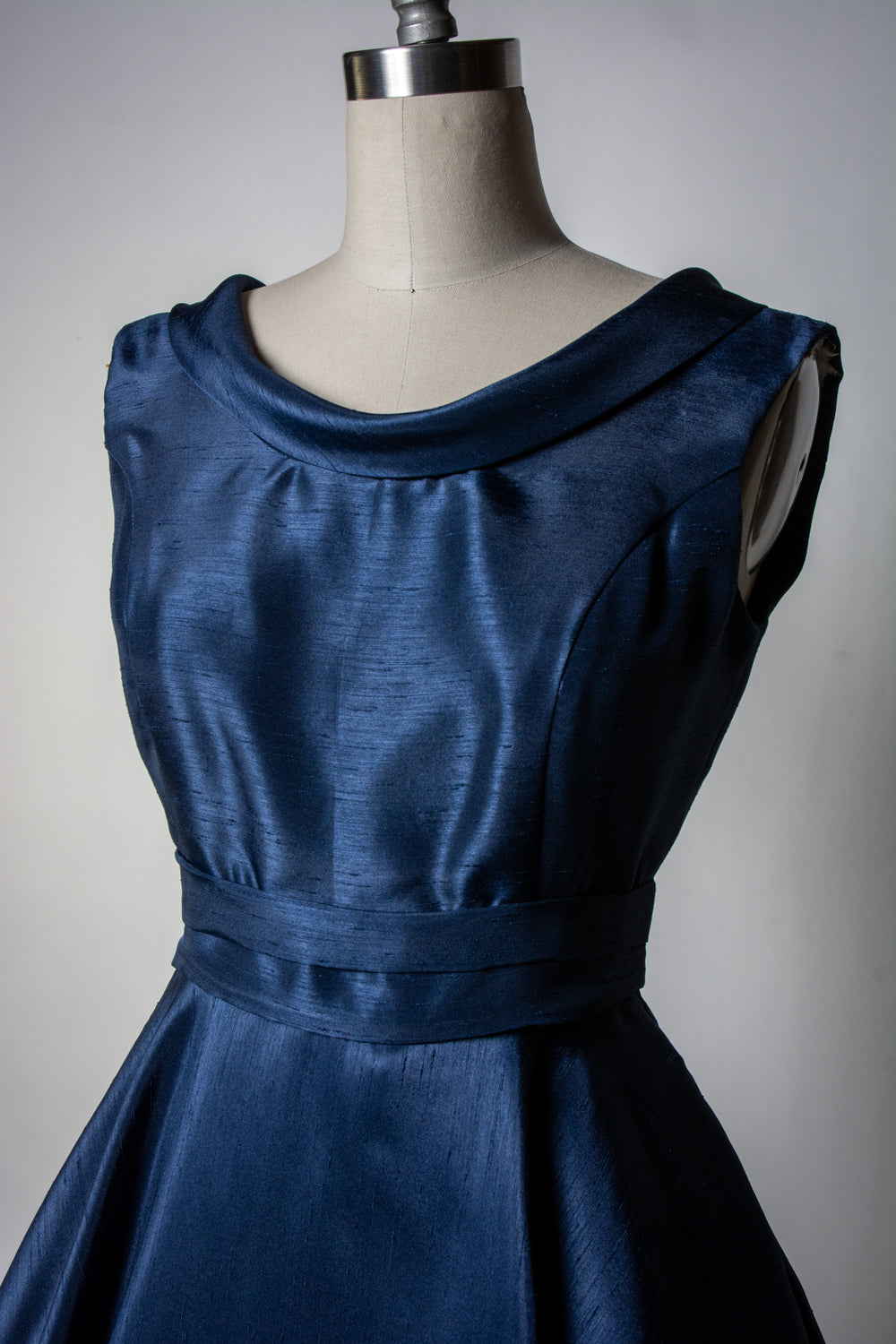 PRE-ORDER  Suzette Dress- Shantung, Navy