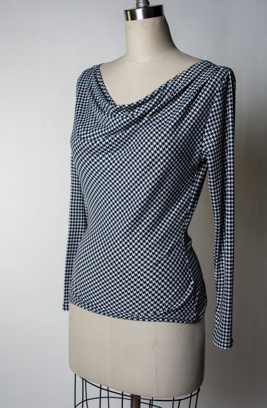 Daphne Top - Mini Houndstooth