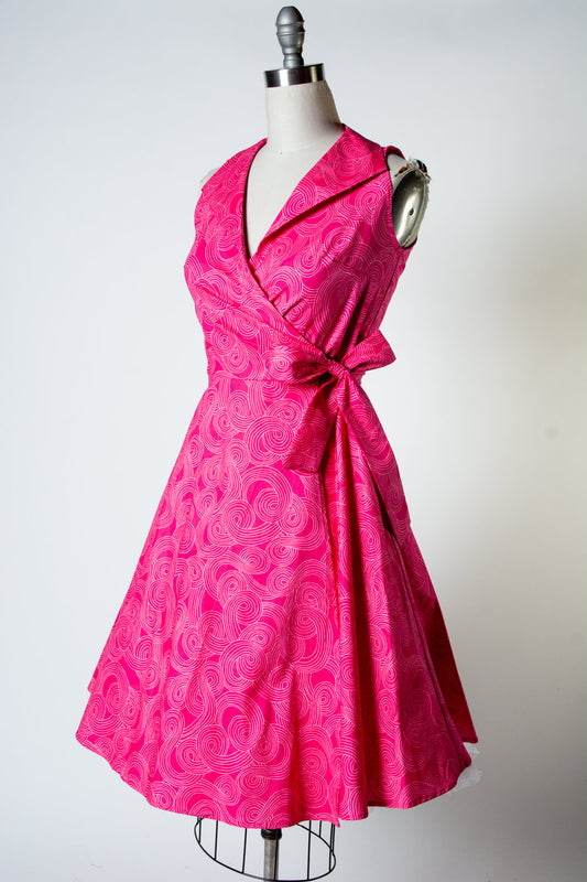 Darcy Wrap Dress- Pink Swirl