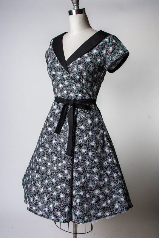 Darla Dress- Spiderwebs (glow-in-the-dark)