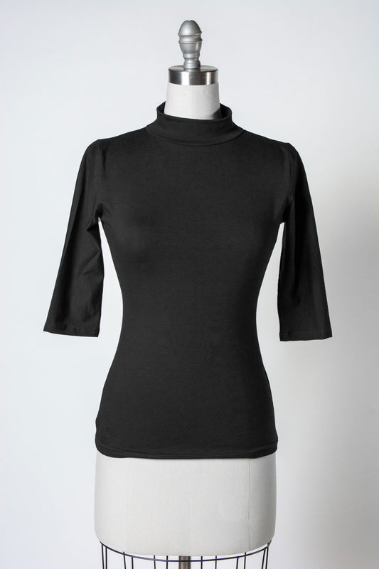 Denise Top 3/4 Sleeve - Black