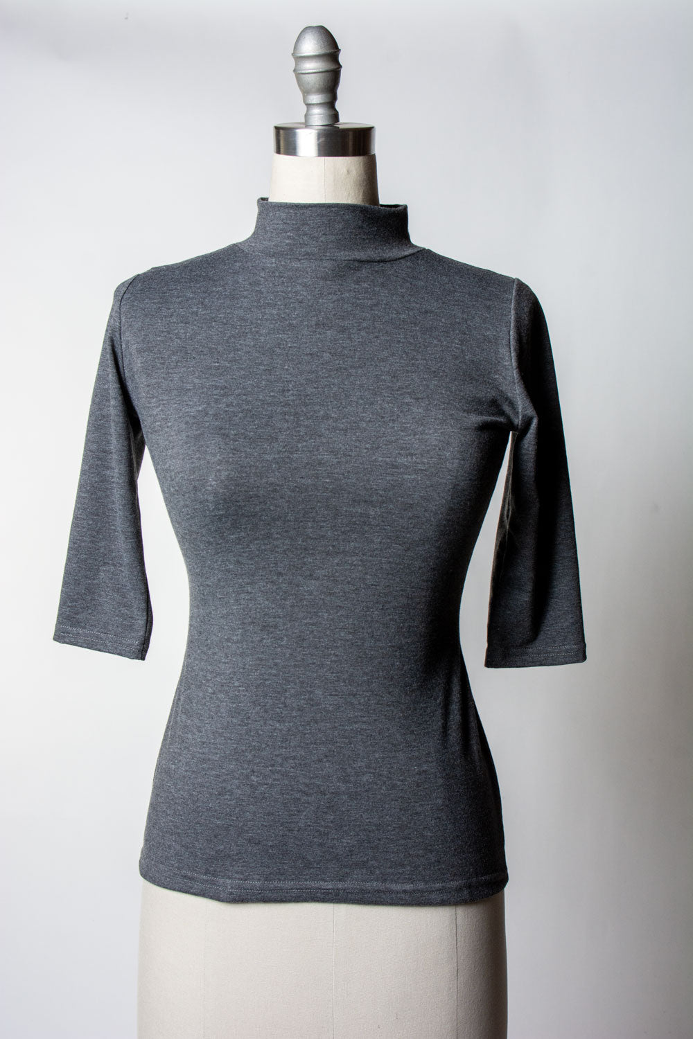 Denise Top 3/4 Sleeve - Charcoal