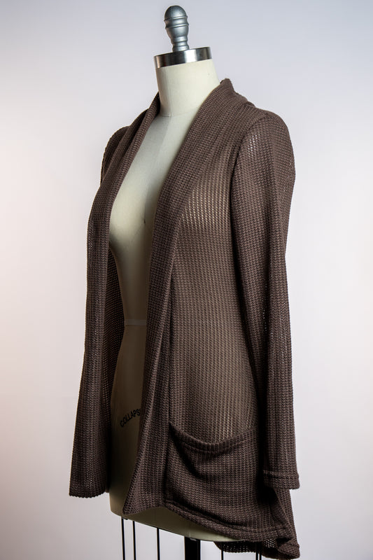 Dreamy Duster - Open Knit, Brown