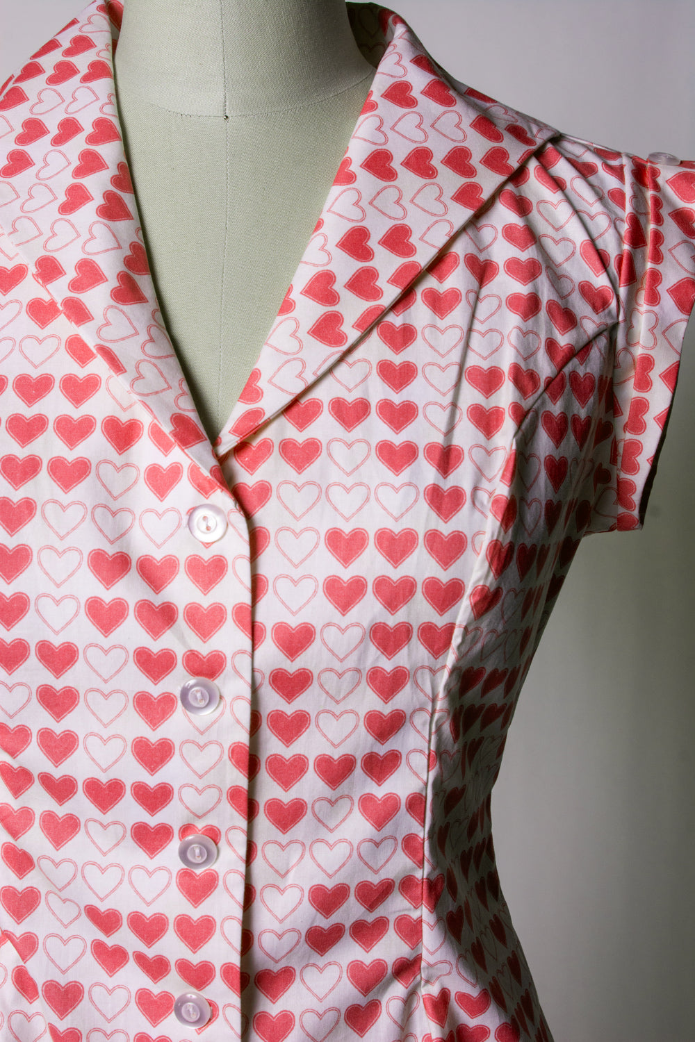Erika Blouse - Red Hearts
