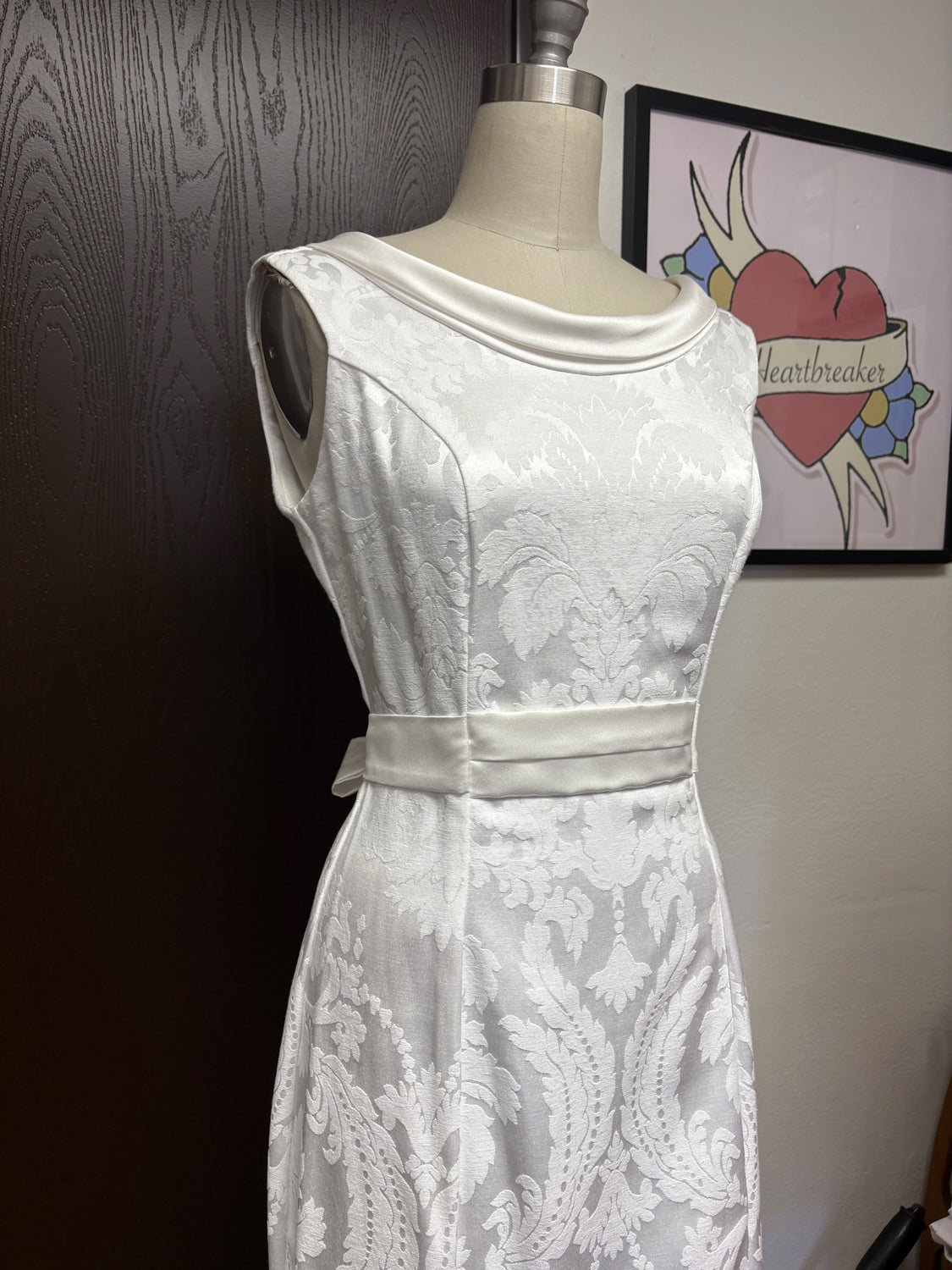 Esme Dress - White Brocade *sale - sample
