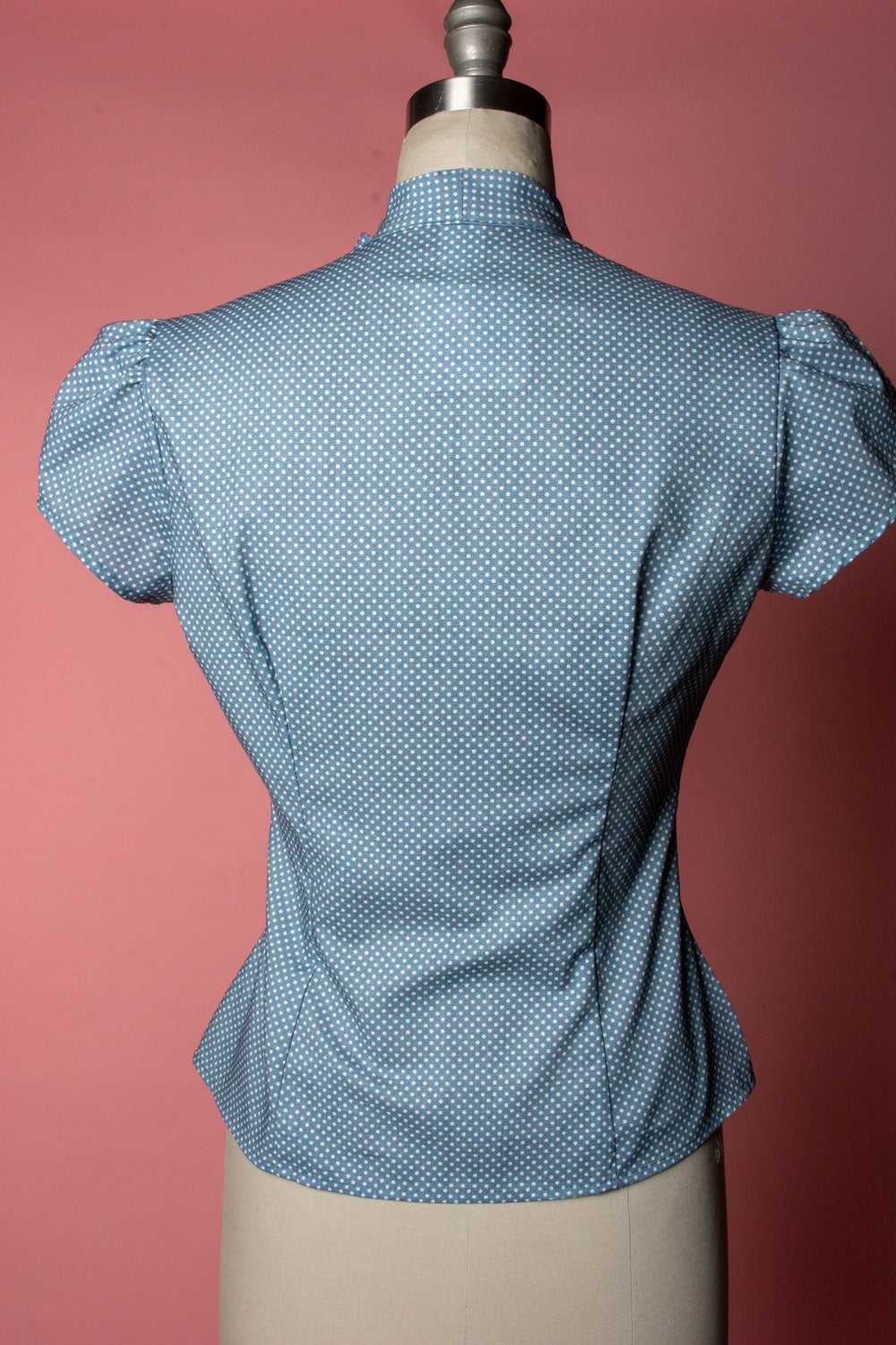 Estelle Blouse - Polka Dot, Light Blue