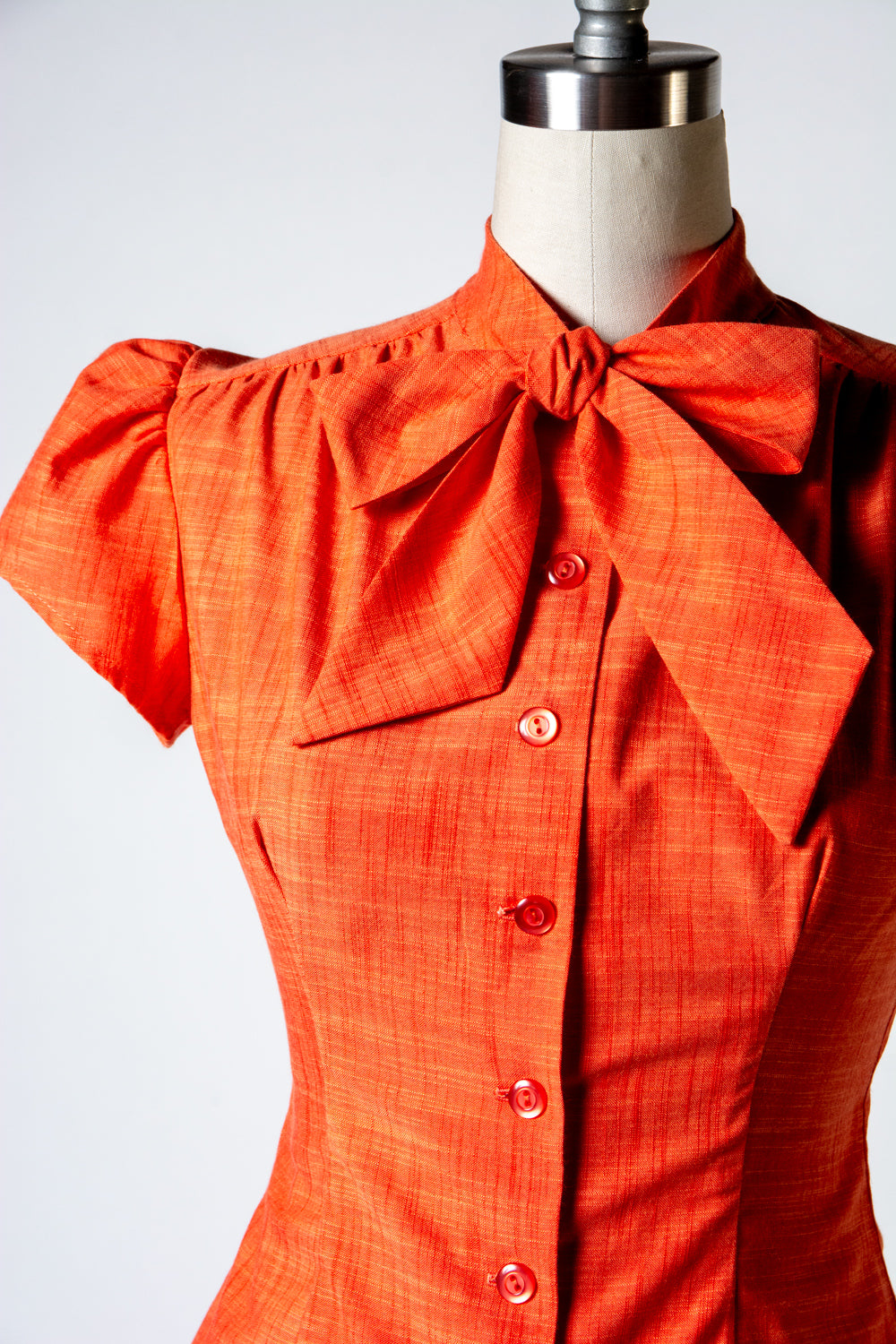 Estelle Blouse - Linen Look, Orange
