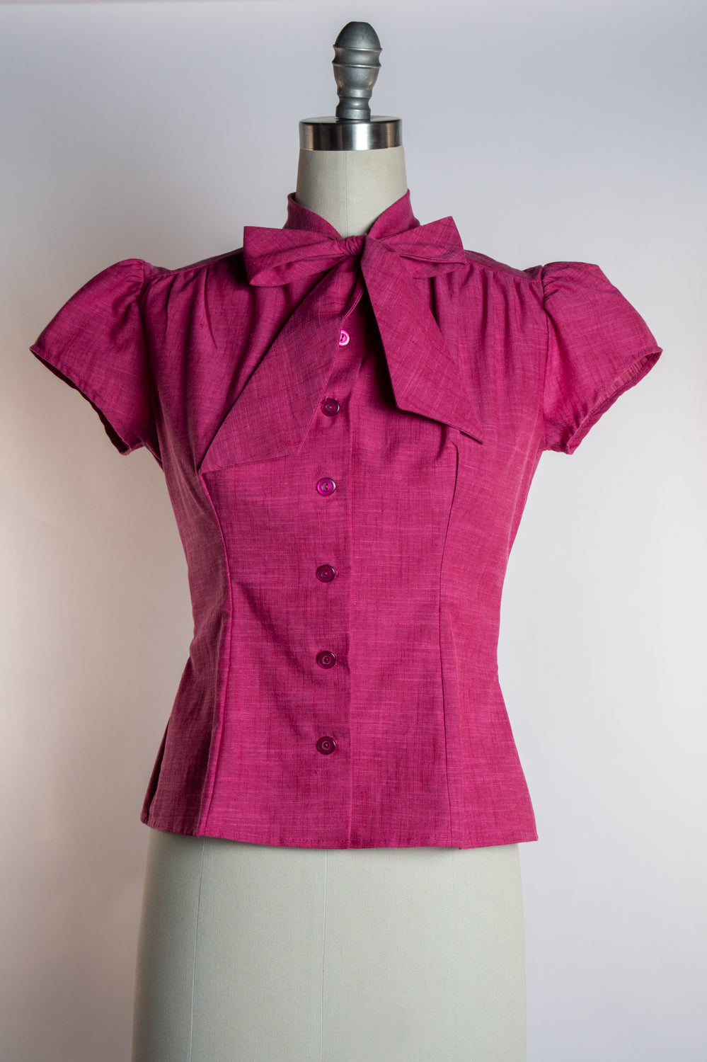 Estelle Blouse - Linen Look, Pink