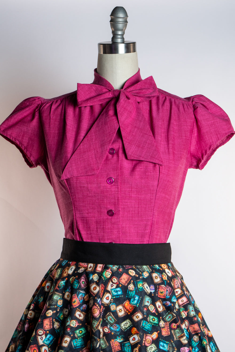 Estelle Blouse - Linen Look, Pink