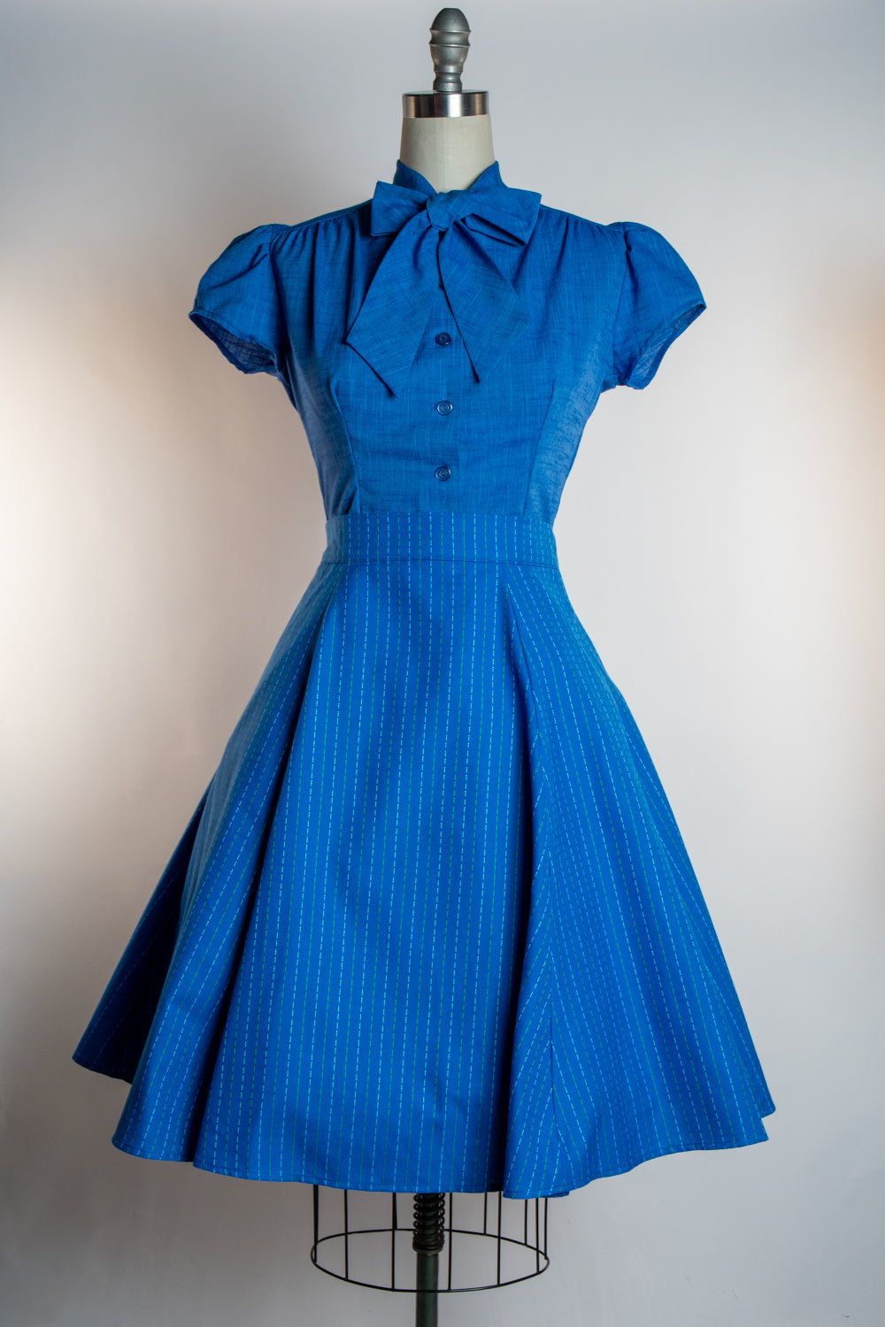 Estelle Blouse - Linen Look, Royal Blue