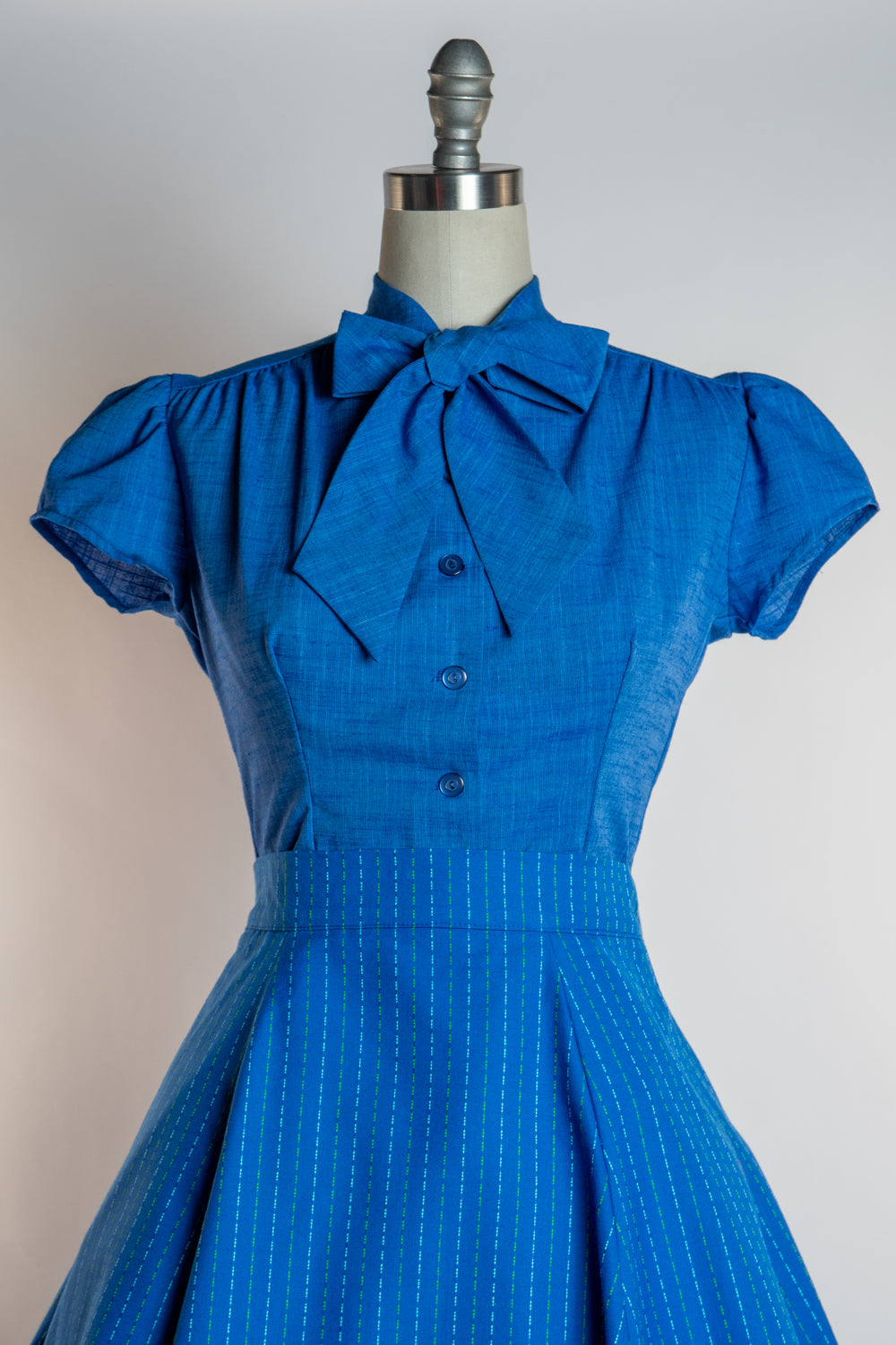 Estelle Blouse - Linen Look, Royal Blue