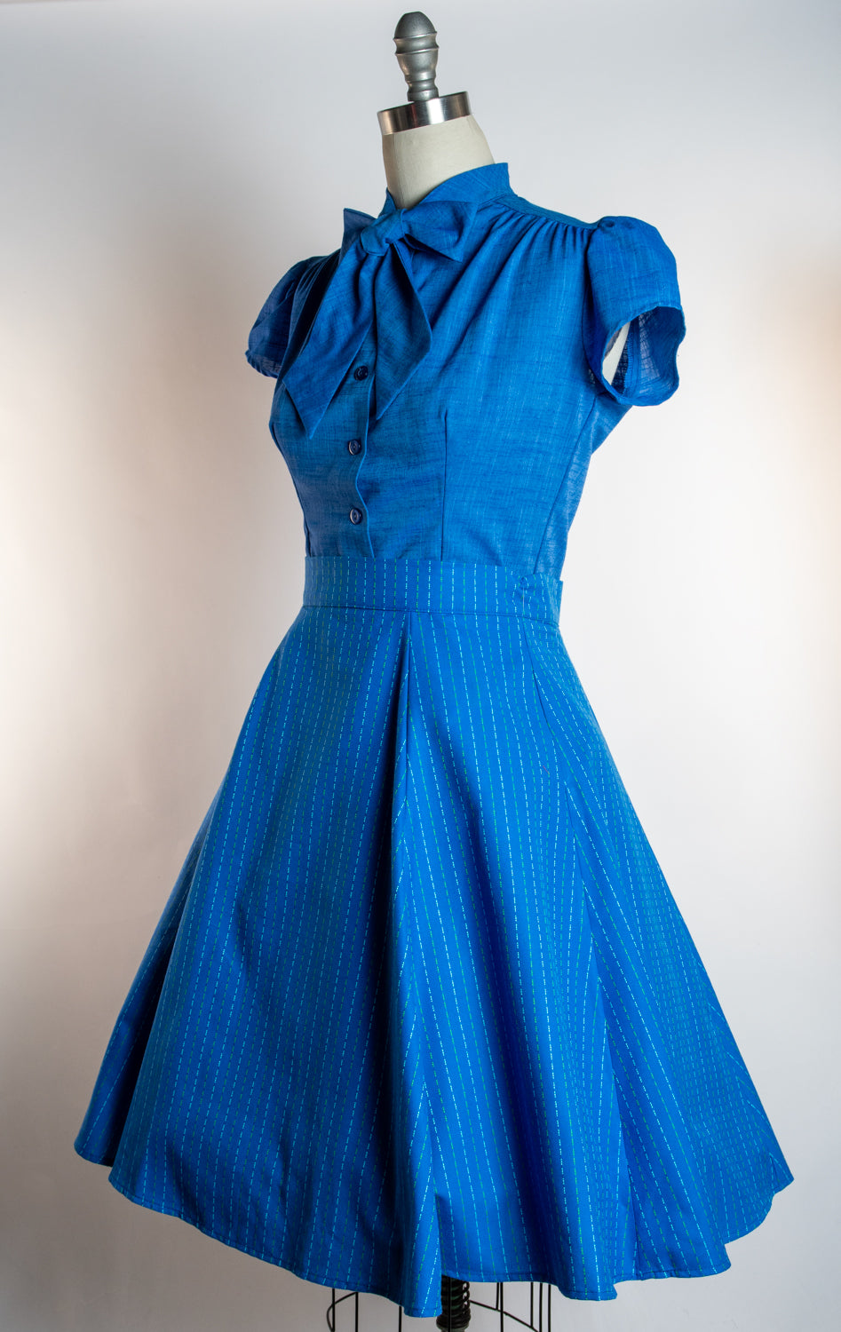 Estelle Blouse - Linen Look, Royal Blue