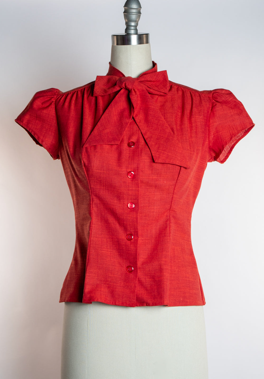 Estelle Blouse - Linen Look, Rust