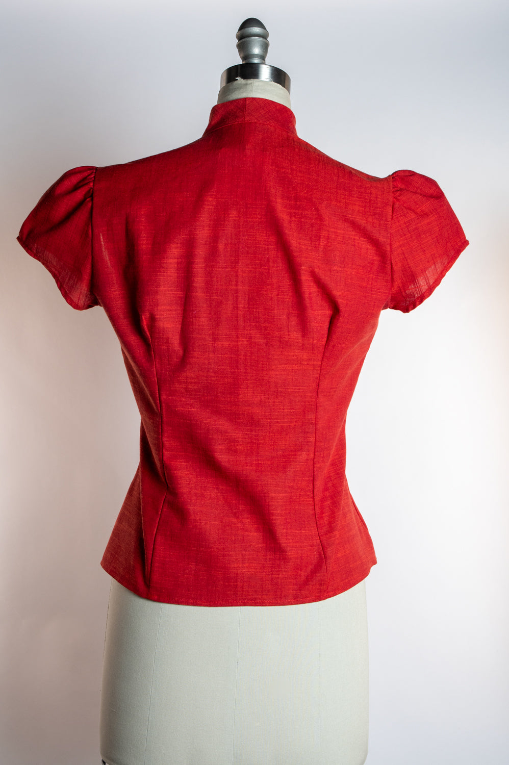 Estelle Blouse - Linen Look, Rust